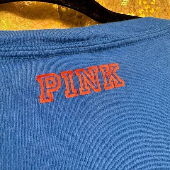 PINK Victorias Secret Red White Blue 4th of July Firewerk Campus T Shirt Large - Picture 7 of 7